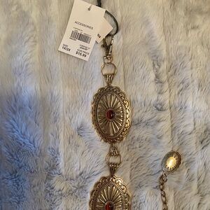 Cato Gold and Brown Ornate Women's Belt